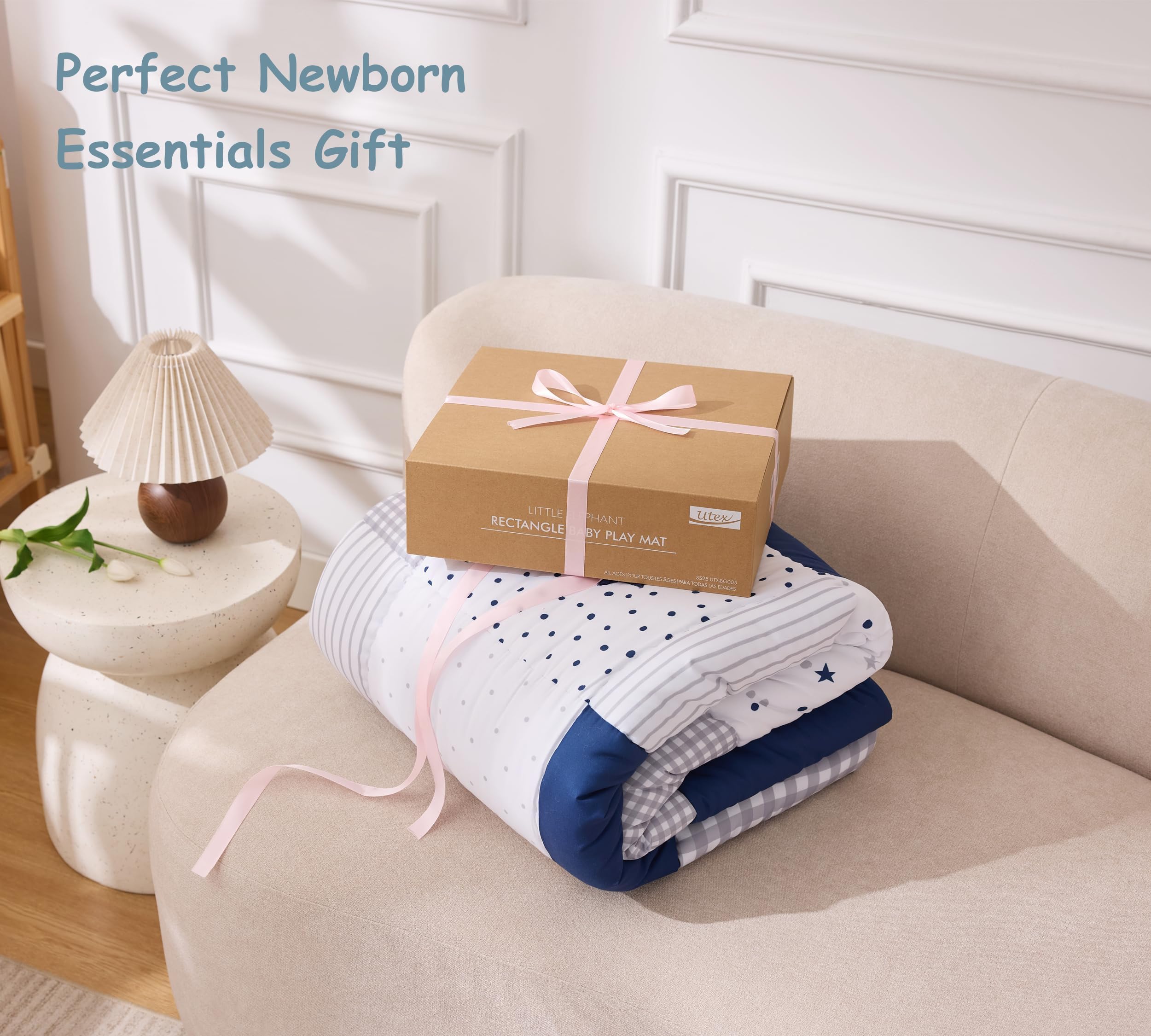 UTEX Baby Play Mat for Floor, 50x50 Playpen Mat, Thick Cushioned Play Mat for Baby and Infants, Non-Slip & Machine Washable - Image 6