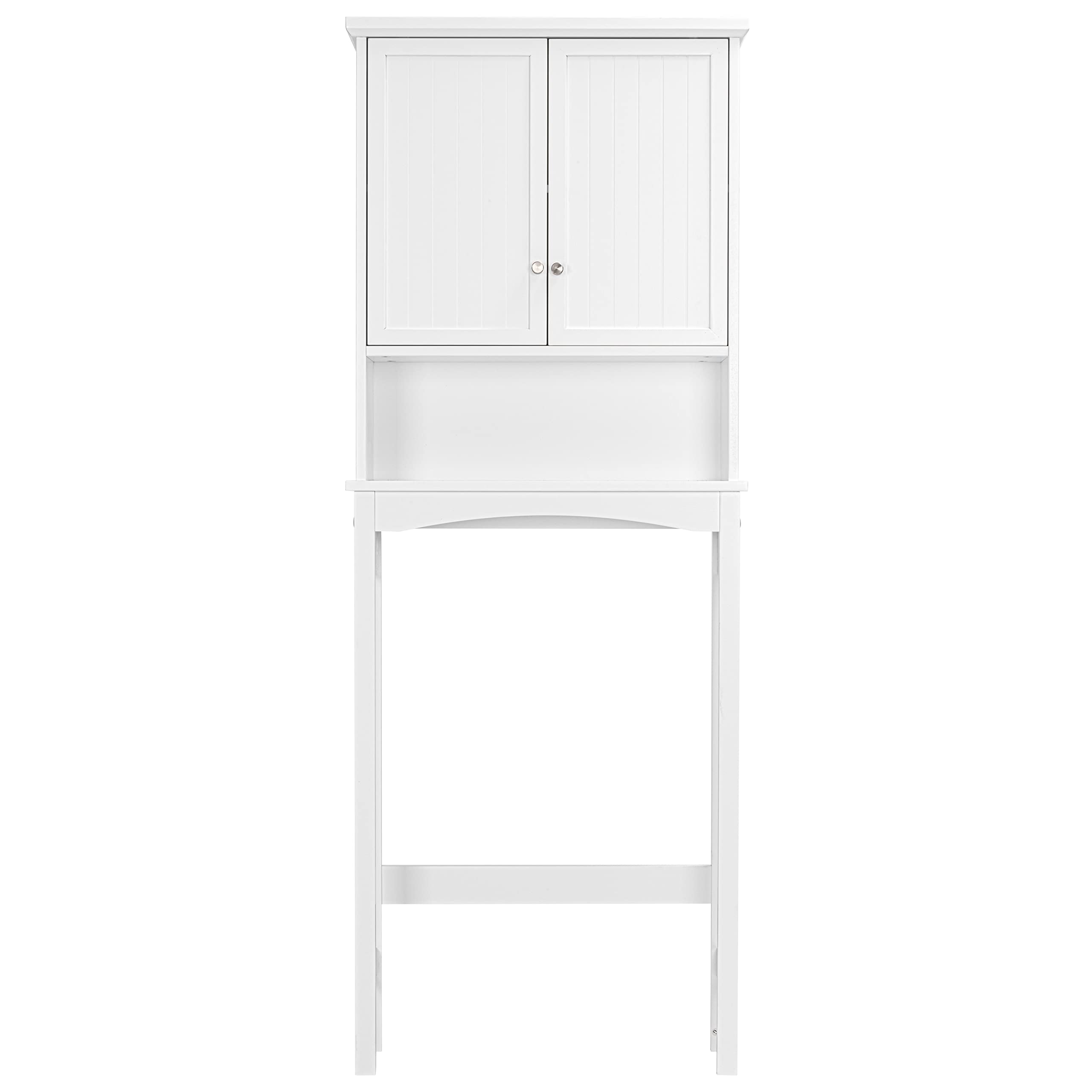 UTEX Over The Toilet Storage Cabinet, Bathroom Above Toilet Cabinet Organizer with Adjustable Shelves, White - Image 7