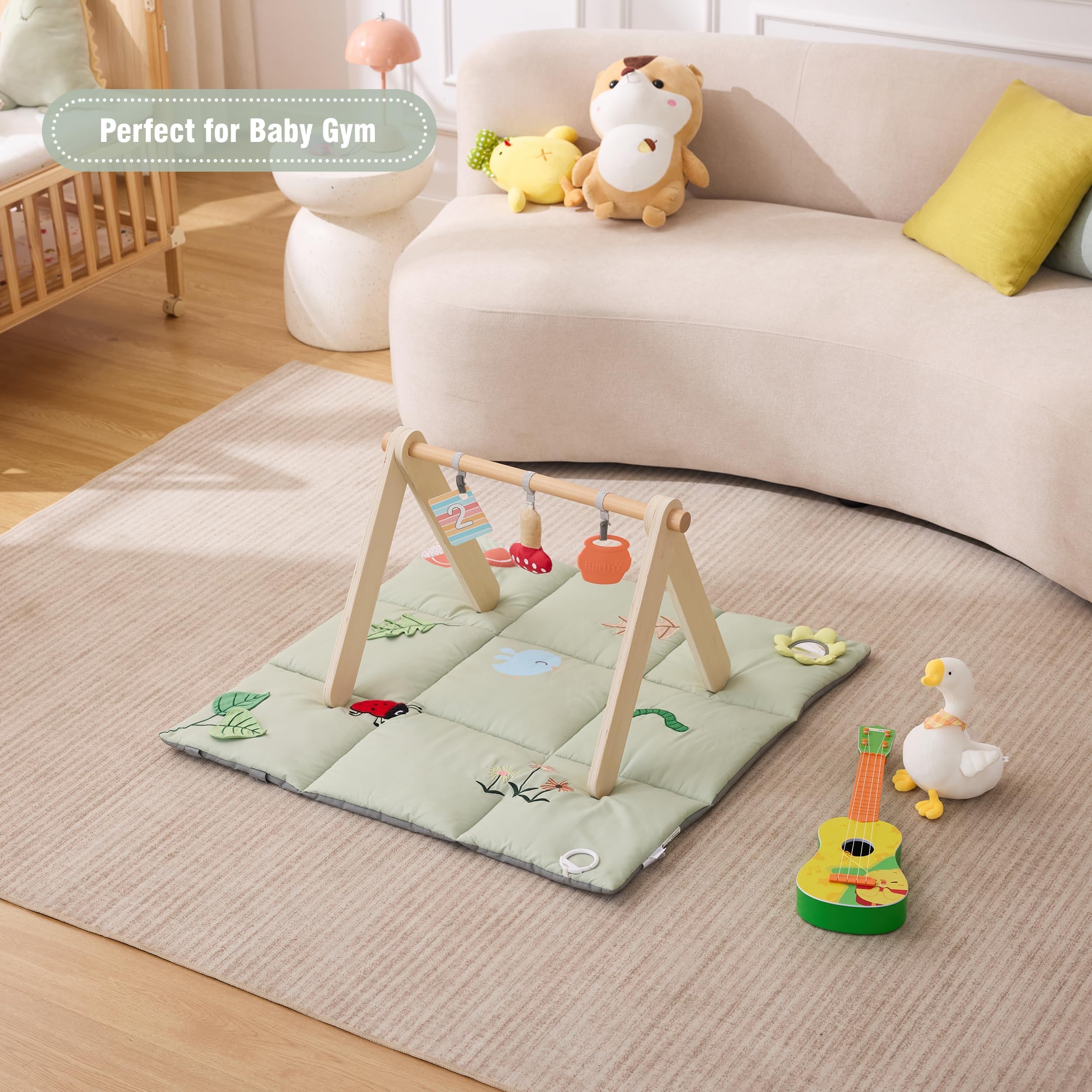 UTEX Premium 9-in-1 Tummy Time Mat, Baby Play Mat, Soft Sensory Mat for Infants, Newborn Essentials Gift - Image 7